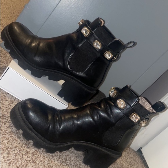 Authentic Steve Madden Black Jewel Amulet Boots Women’s US size 9.5 - Picture 3 of 6